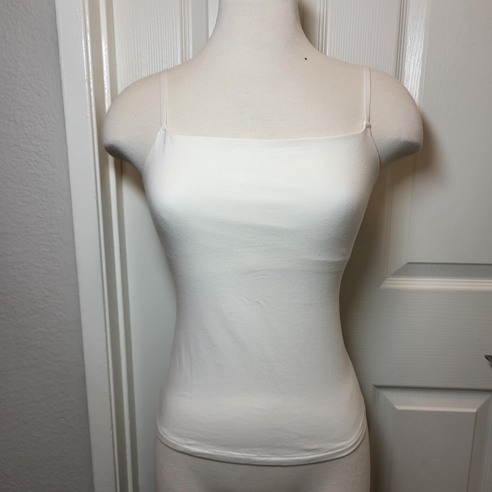 Skims Cotton Jersey Cami Top Size Medium w/ Shelf Bra Marble Kim